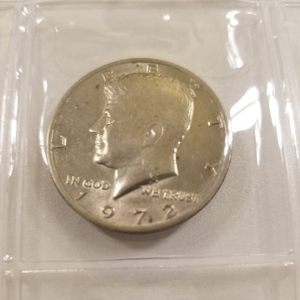 The 1972 (no-mint) Kennedy Half Dollar (One 1972 no-mint)